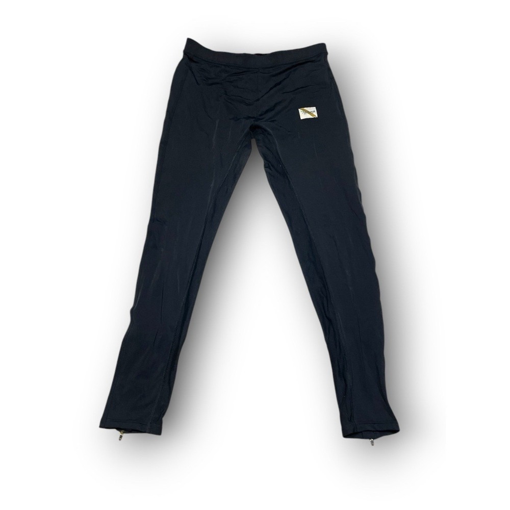 Tracksmith Men's Turnover‎ Running Tights Black 28x28 Elastic Waist Ankle Zip